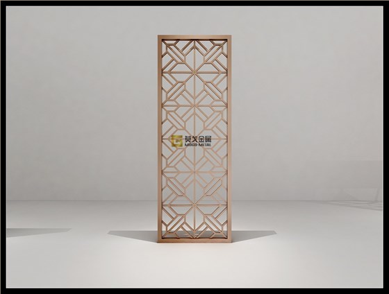 鏡面玫瑰金不銹鋼屏風