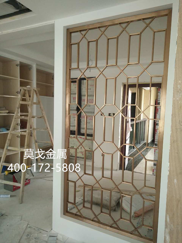 酒店/家裝玫瑰金拉絲不銹鋼金屬屏風(fēng) 酒店/家裝玫瑰金拉絲不銹鋼金屬屏風(fēng)